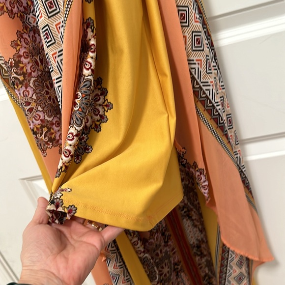 Versona printed flowy maxi dress with sheer overlay - Picture 6 of 13